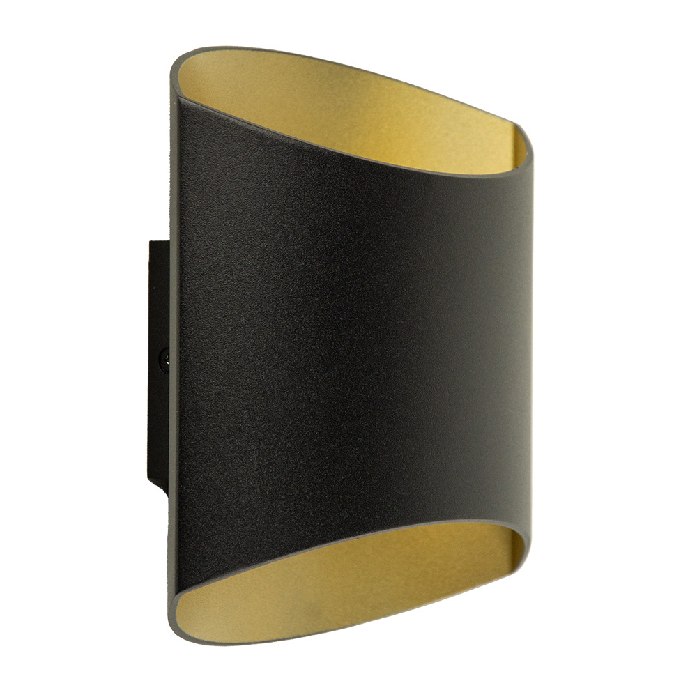 Wandlamp Diletta - Zwart goud