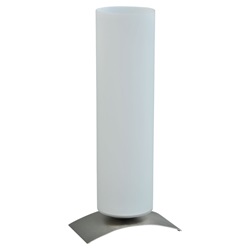 Moderne tafellamp Oblica zuil nikkel