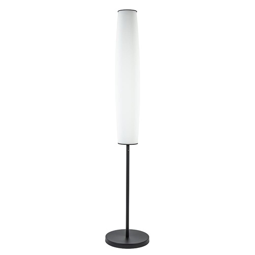 Moderne design vloerlamp zwart met opaal glas dim to warm