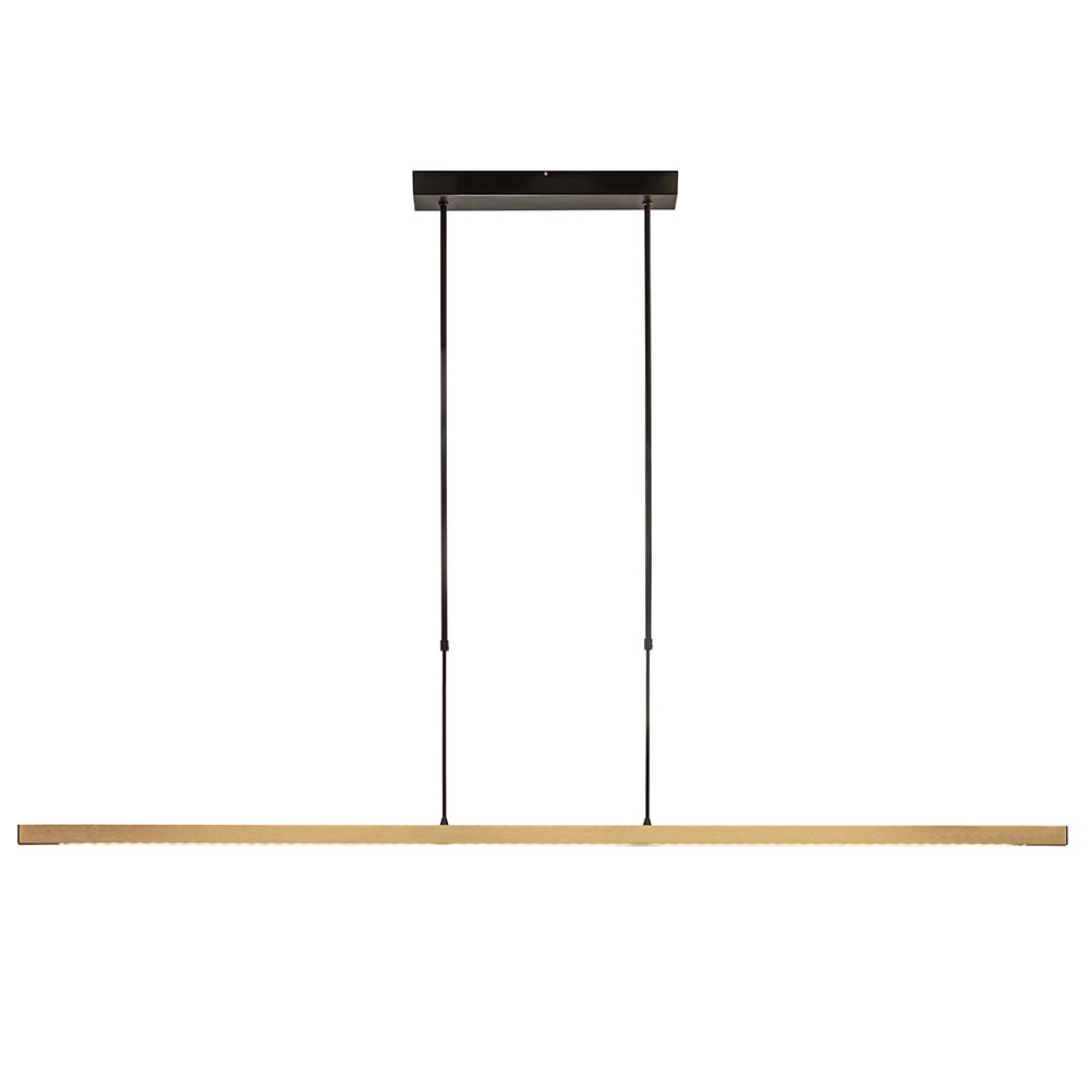LED hanglamp aluminium mat zwart met mat goud dimbaar