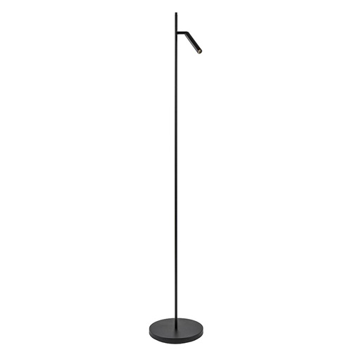 Dimbare LED vloer/leeslamp mat zwart verstelbaar