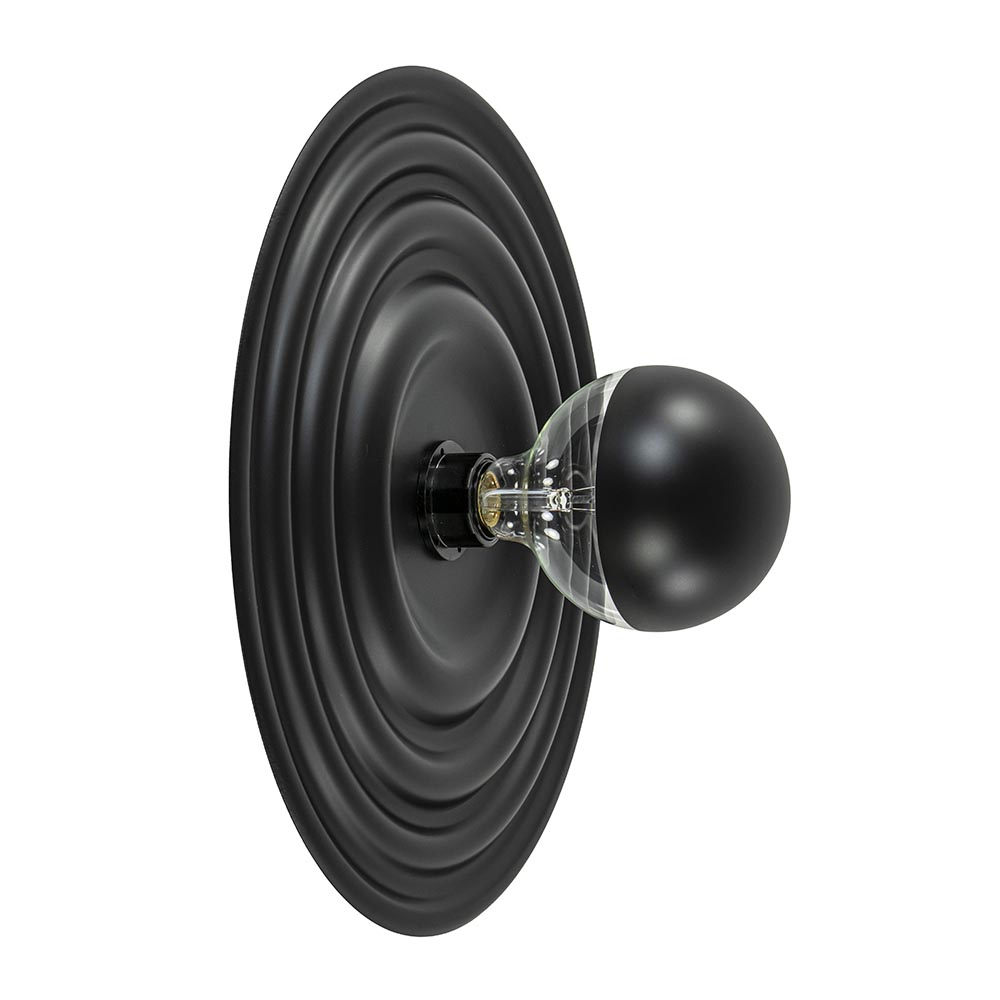 Plafond/wandlamp Saturn 42cm zwart