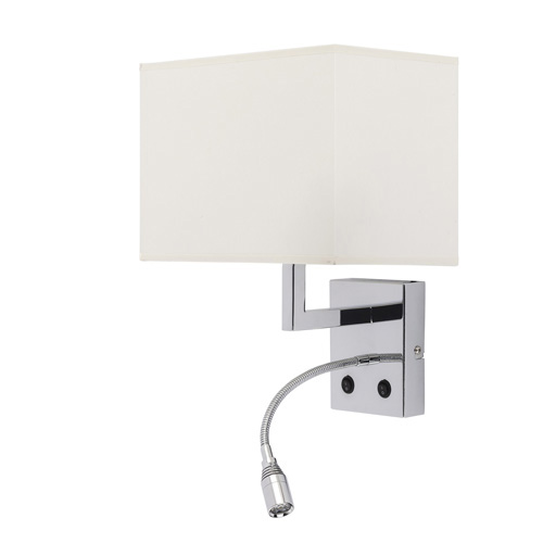 Voorkomen inrichting plaats Moderne wandlamp inclusief led leeslamp | Straluma