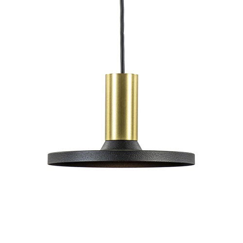 Zwart met bronzen hanglamp klein
