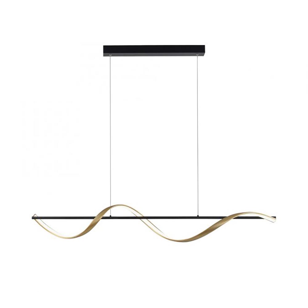 Smart hanglamp antraciet/goud inclusief remote