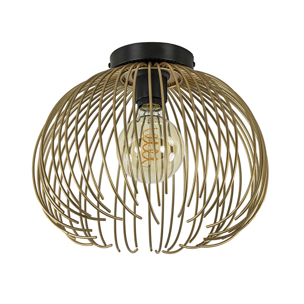 Plafondlamp Nest matgoud/zwart