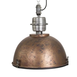 Industriële hanglamp bruin/brons tafel