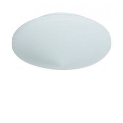 Kleine moderne plafondlamp wit met glas