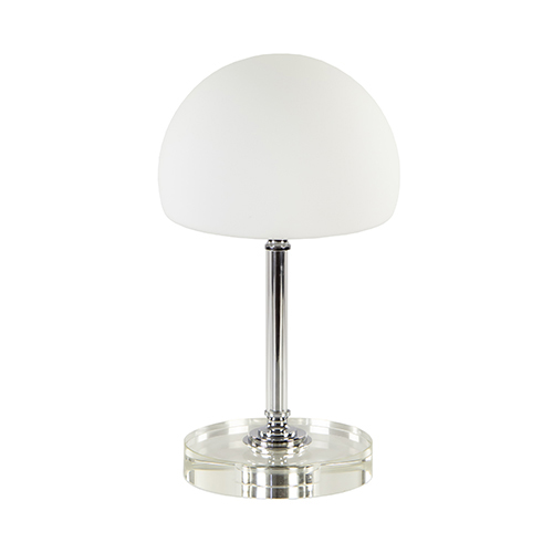 pin Samengesteld onderdak LED tafellamp chroom/opaal glas dimbaar | Straluma