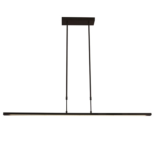 Hanglamp zwart balk 2xpushdimmer CCT