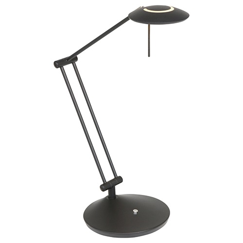 Moderne bureaulamp zwart met dimbaar LED