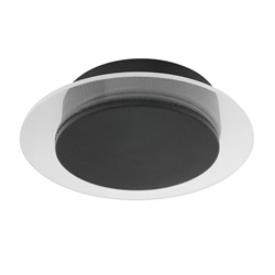 Plafondlamp Lido zwart 17cm indirect