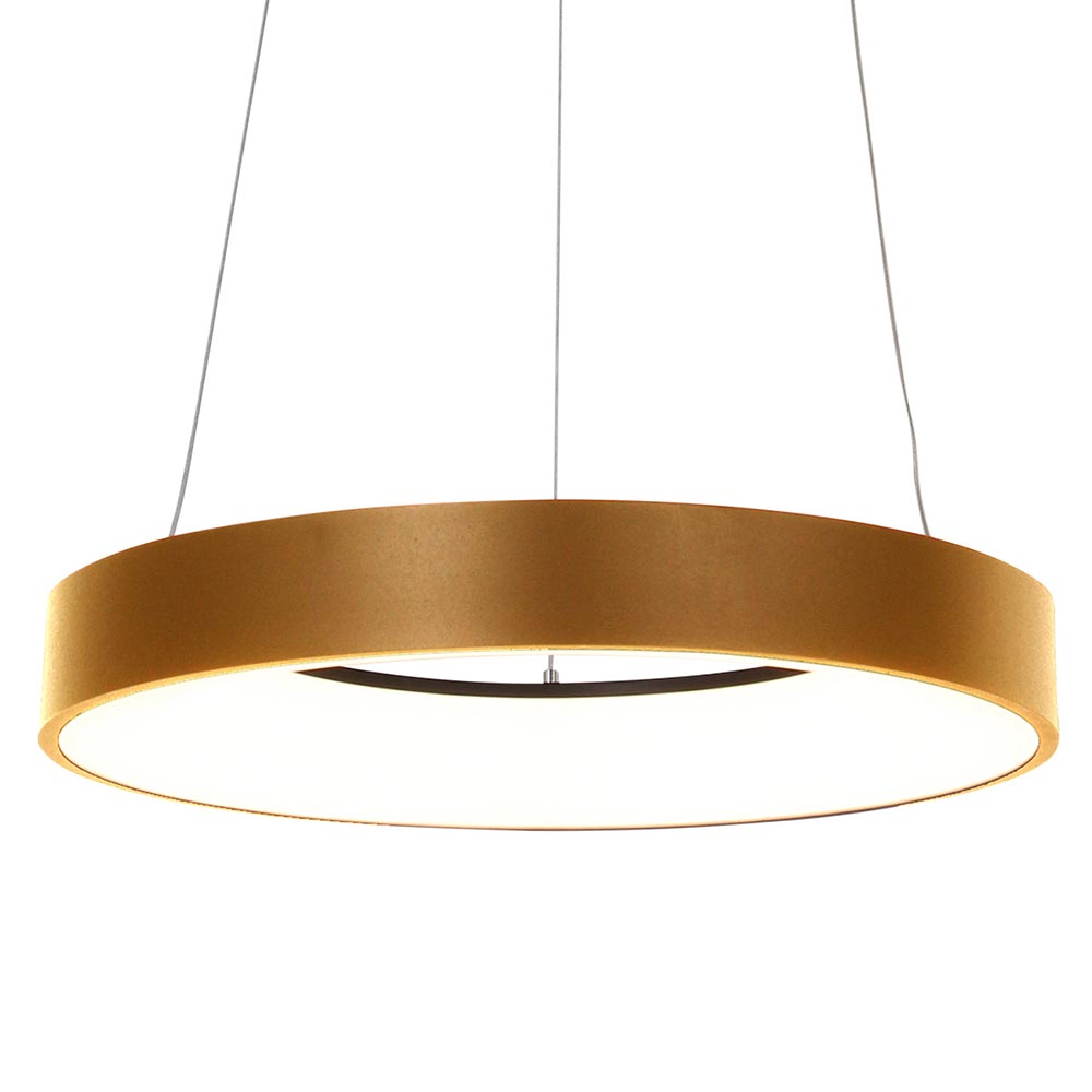 overloop Intiem grind Moderne design LED hanglamp ring goud | Straluma