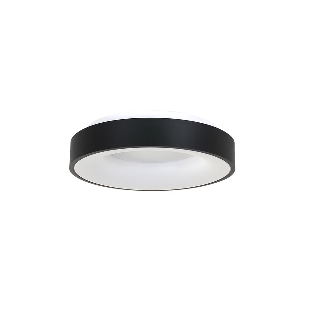 Lunch Plicht Klant Moderne LED plafonnière zwart rond 30 cm | Straluma