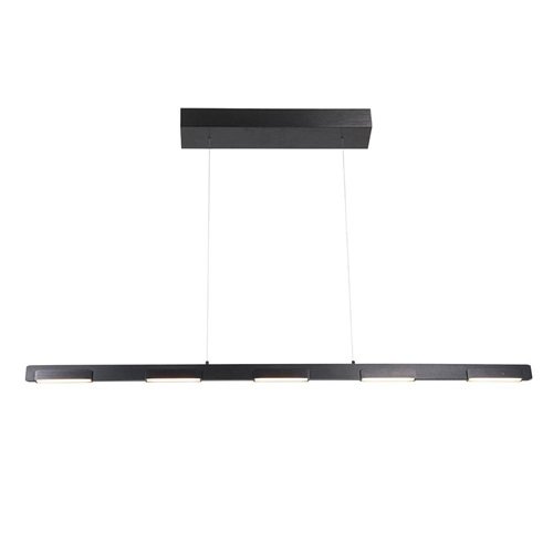 Metalen hanglamp balk mat zwart inclusief LED