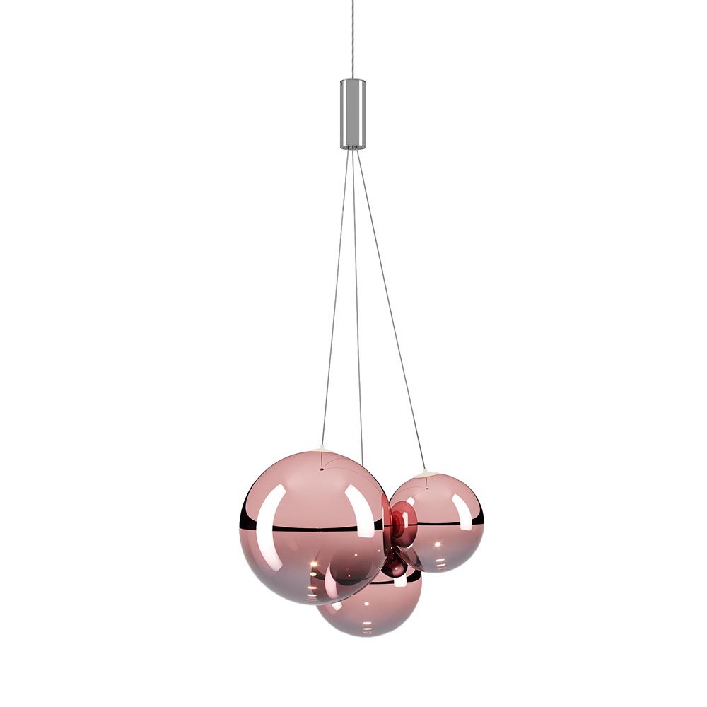 Design hanglamp Random rose goud glas inclusief LED |