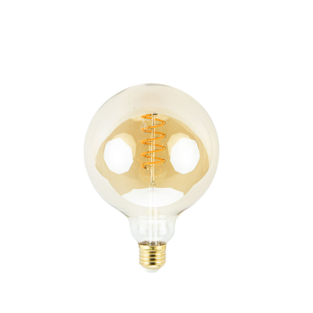 Led globe e27 g125 amber 2100k 450lm dimbaar
