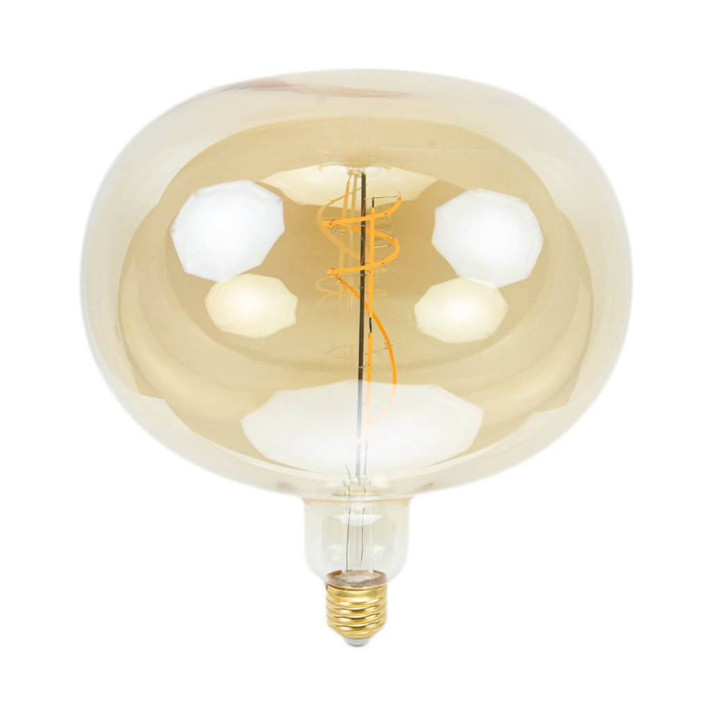Lichtbron LED Ovaal E27 - 2100K | 520lm | dimbaar - Amber | Ø22cm