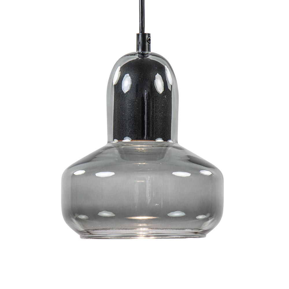 Kleine hanglamp smoke glas inclusief LED GU10 |