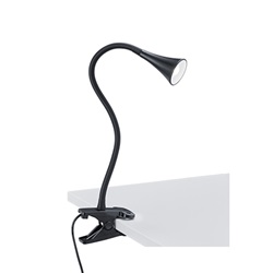Moderne LED klemspot leeslamp zwart