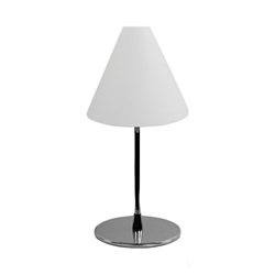 Moderne Testa Tafellamp wit chroom