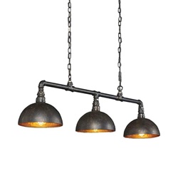 Industriele buizen hanglamp 3-lichts