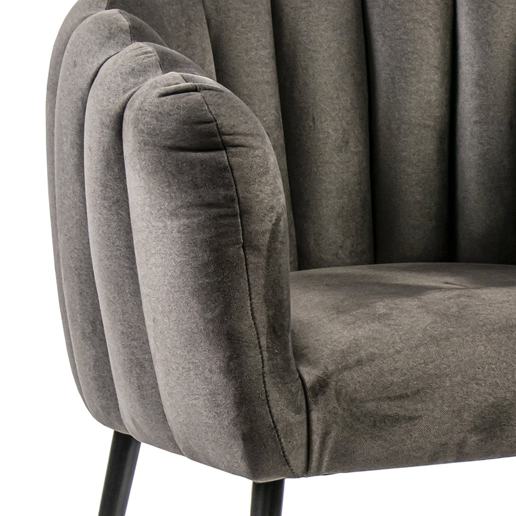 Trendy fauteuil bruin met zwarte poot