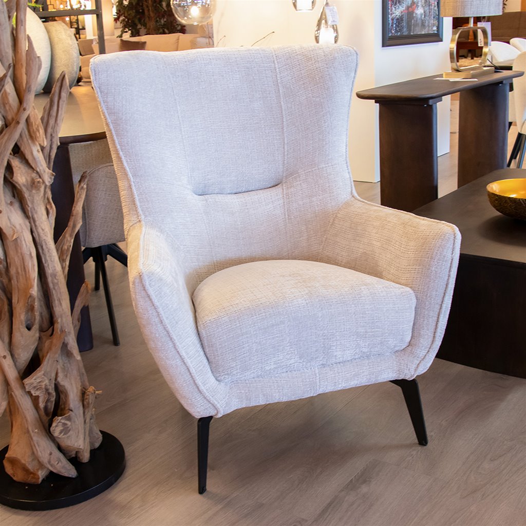 Grote relax fauteuil grijs velours