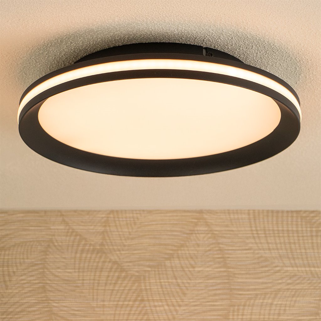 Plafondlamp Disc Ø40cm - Zwart