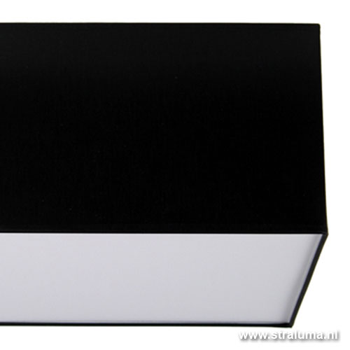 Sleutel ethiek duizend Plafondlamp lampenkap vierkant zwart 45 | Straluma