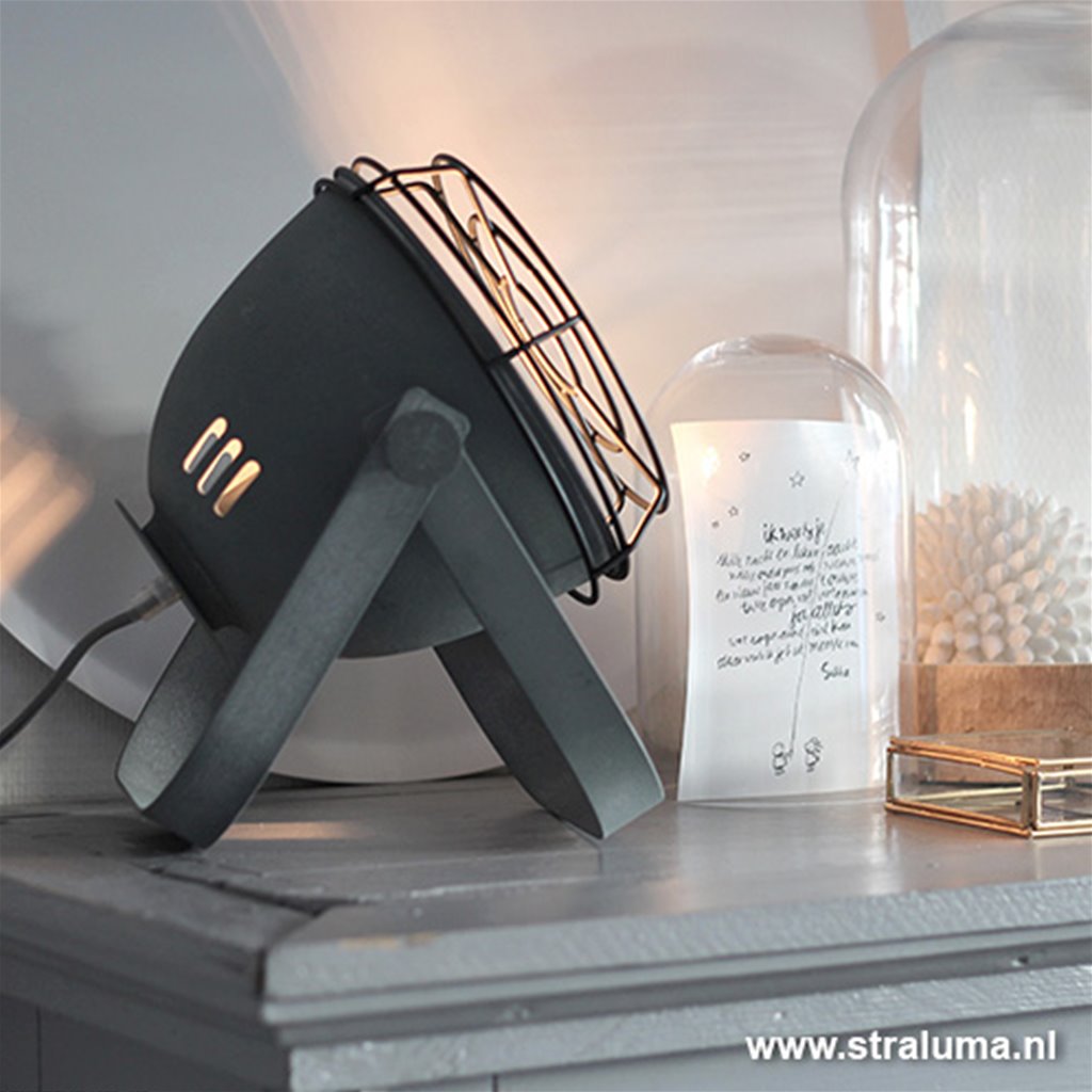 Stoere industriële tafellamp beton-look