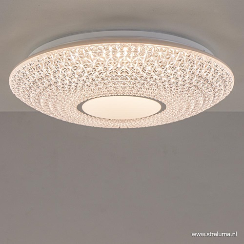 Plafondlamp Nunya LED met kristallook kap