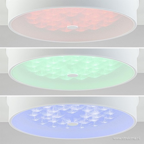 Witte plafondlamp Medusa LED met RGB en remote dimbaar