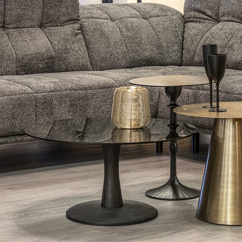 Bijzettafel Boogie L zwart Ø70 cm