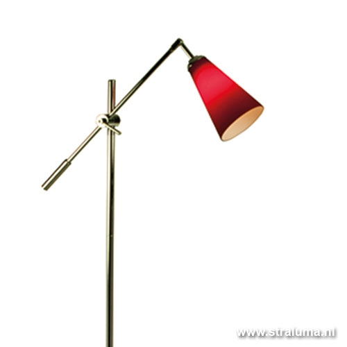 metriek heerlijkheid diameter Vloerlamp modern rood chroom | Straluma