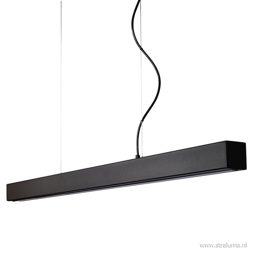 Design LED hanglamp zwarte balk dim to warm