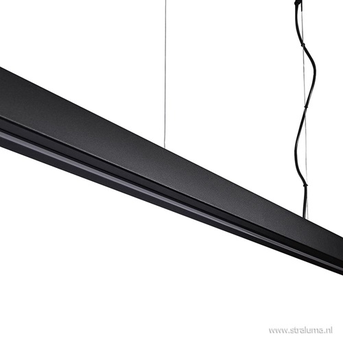 Design LED hanglamp zwarte balk dim to warm