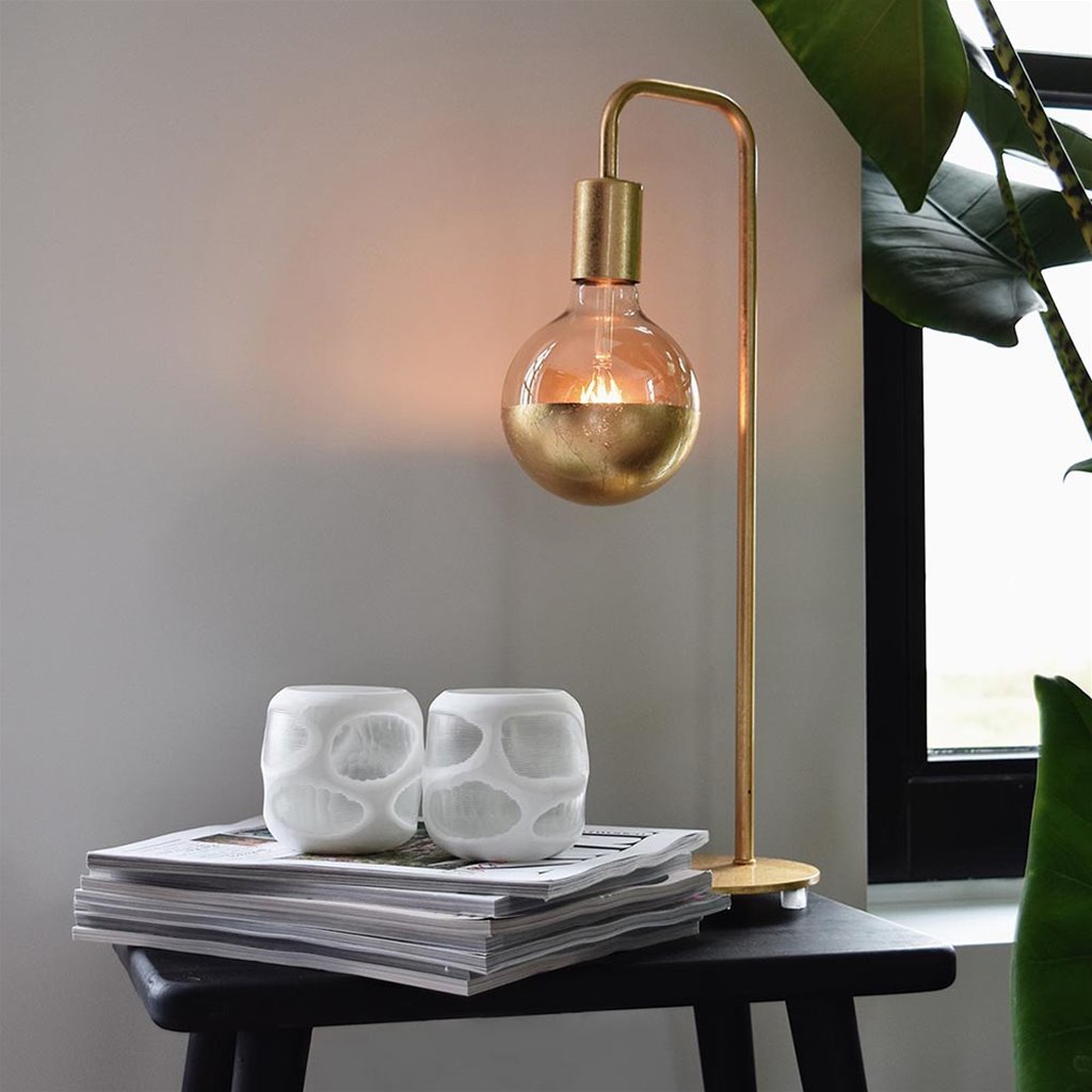 Lenen Zegevieren blad Calex tafellamp U-Line goud excl lichtbron | Straluma