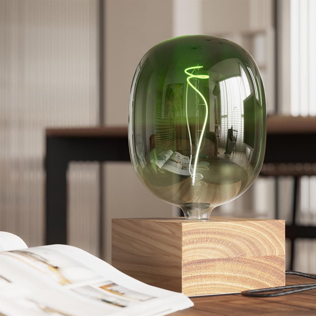Calex tafellamp Wood FSC vierkant