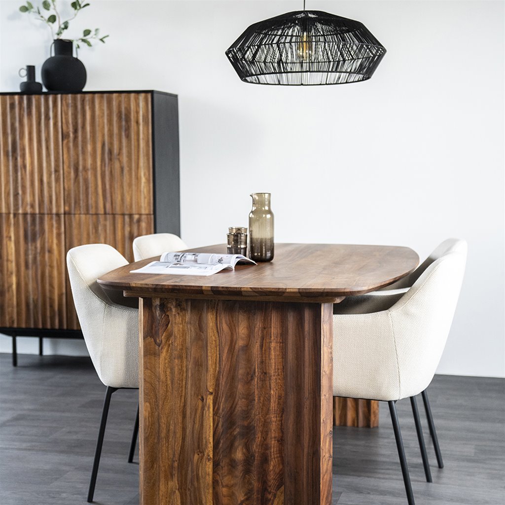 Trendy eetkamertafel Sheesham hout 240x100