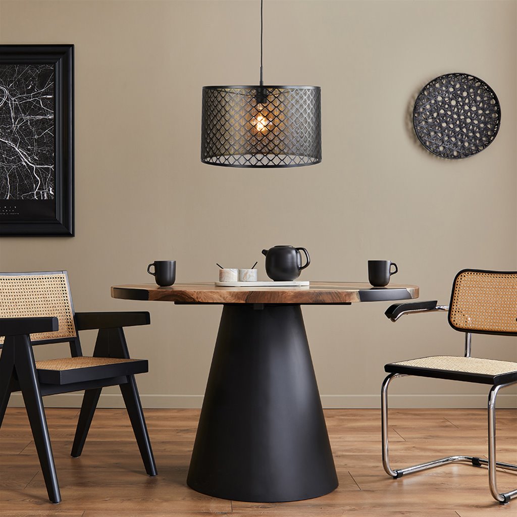 Hanglamp Laser 50cm zwart/matgoud