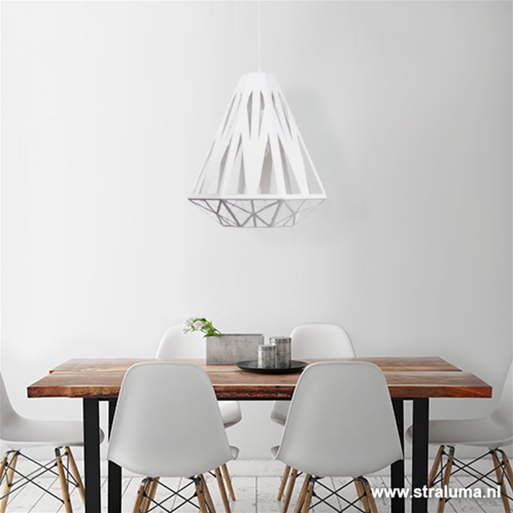 Moderne hanglamp wit geometrisch Enzo