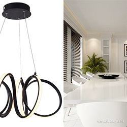 Zwarte hanglamp krul inclusief LED