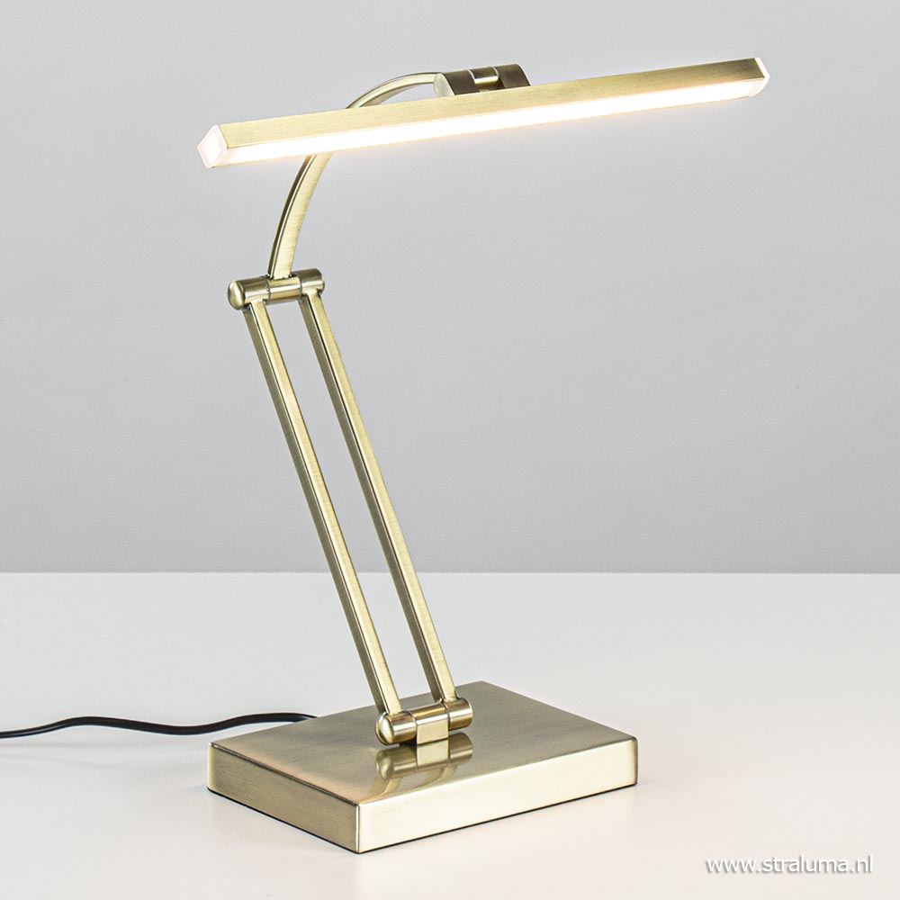 Trekker heerlijkheid Permanent Dimbare LED bureaulamp brons verstelbaar | Straluma