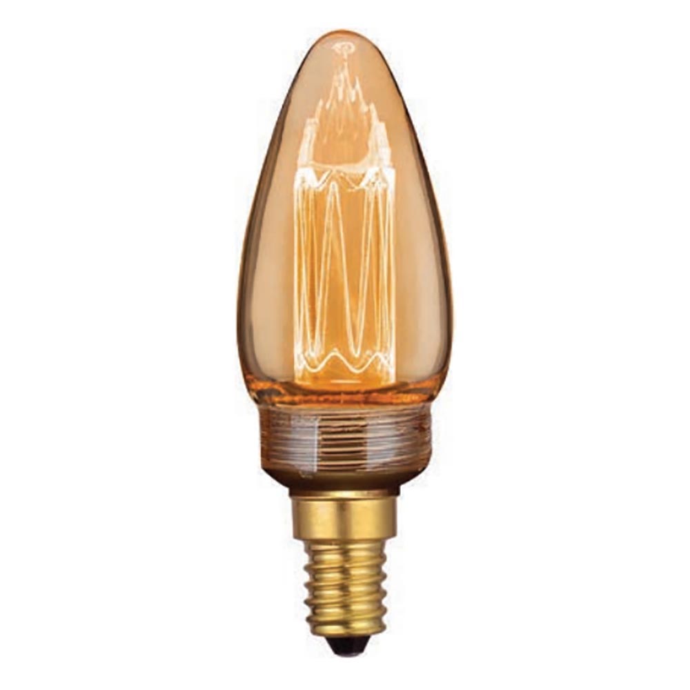 Proberen accu weigeren 3-standen dimbare LED kaars E14 gold met memory | Straluma