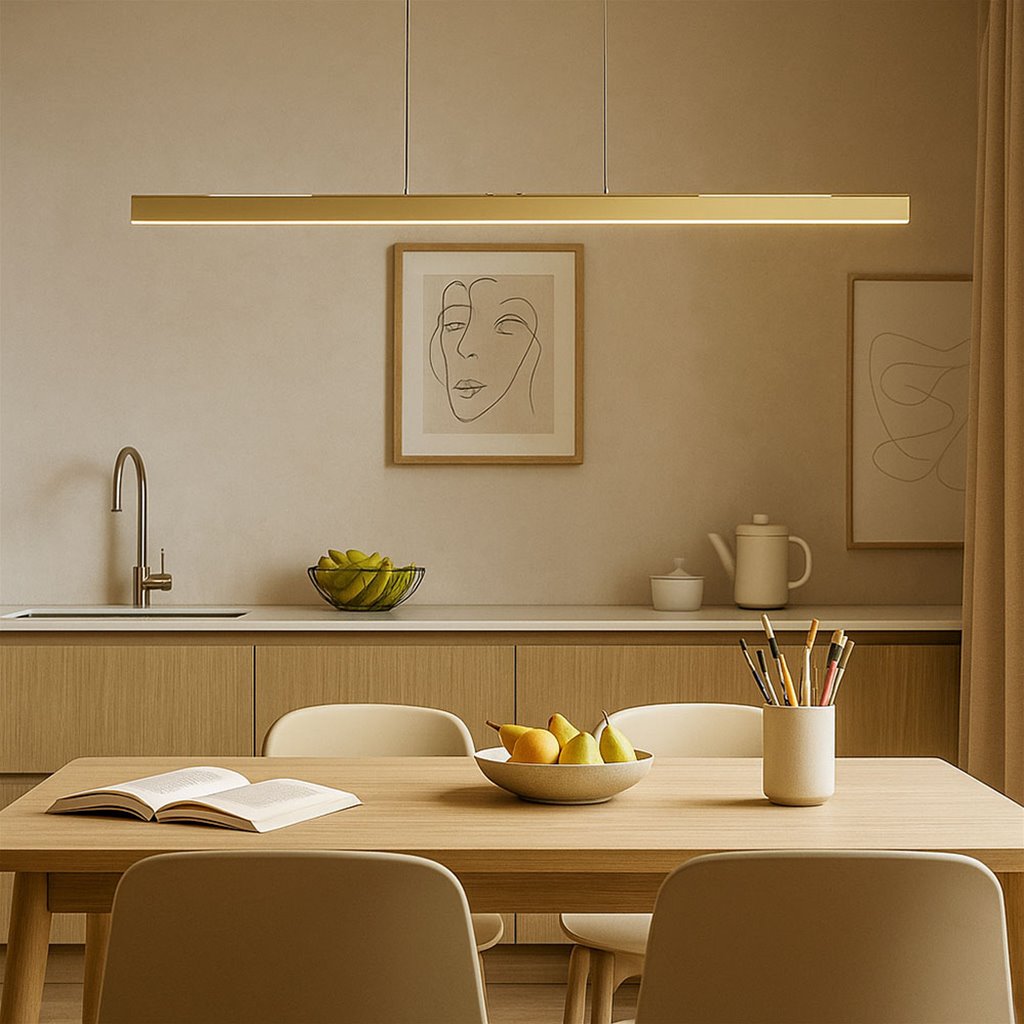 Moderne hanglamp Freelight traiano in beige 120cm