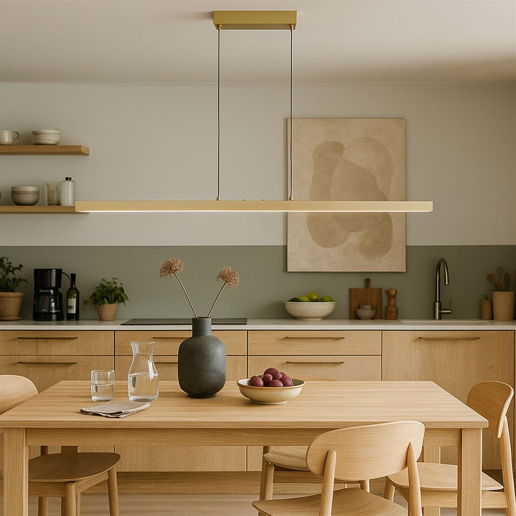 Moderne hanglamp Freelight traiano in beige 140cm