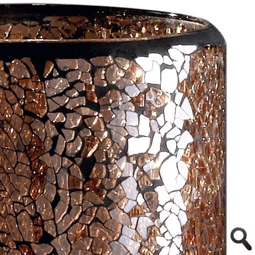 Decoratieve tafellamp glas bruin hal