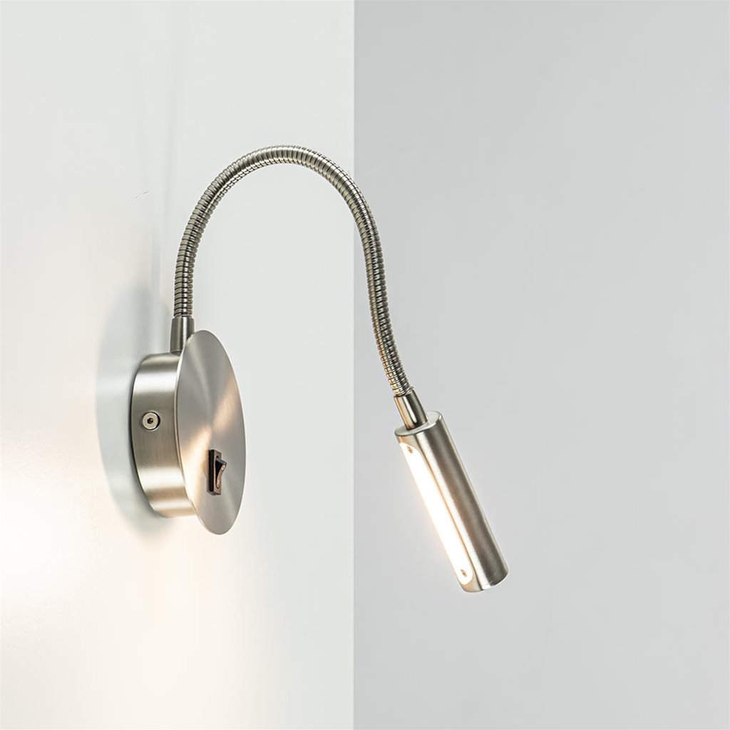 beroemd Brutaal Uitdrukkelijk Moderne LED wandlamp nikkel met flexibele arm | Straluma