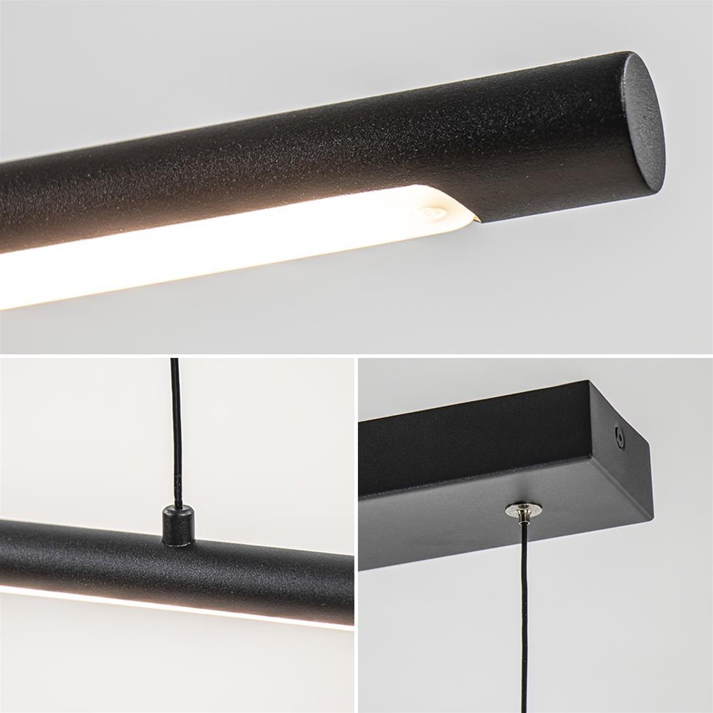 Kast Van toepassing zijn Vermelding Hanglamp buis 110cm zwart 3-step dim | Straluma